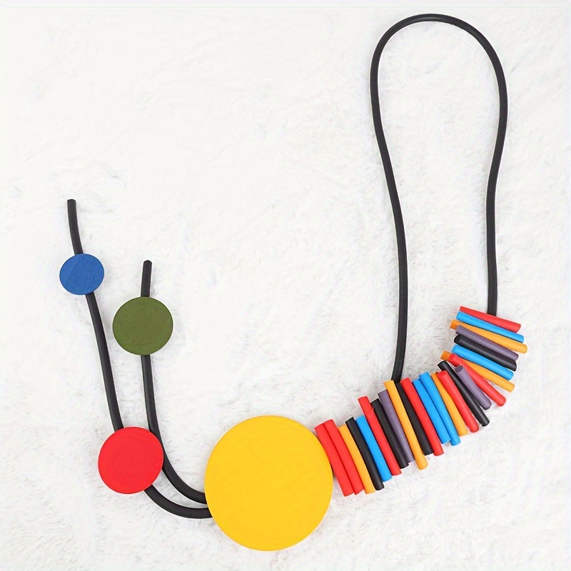 Bohemian Ethnic Style Women's Y Shape Rubber Necklace